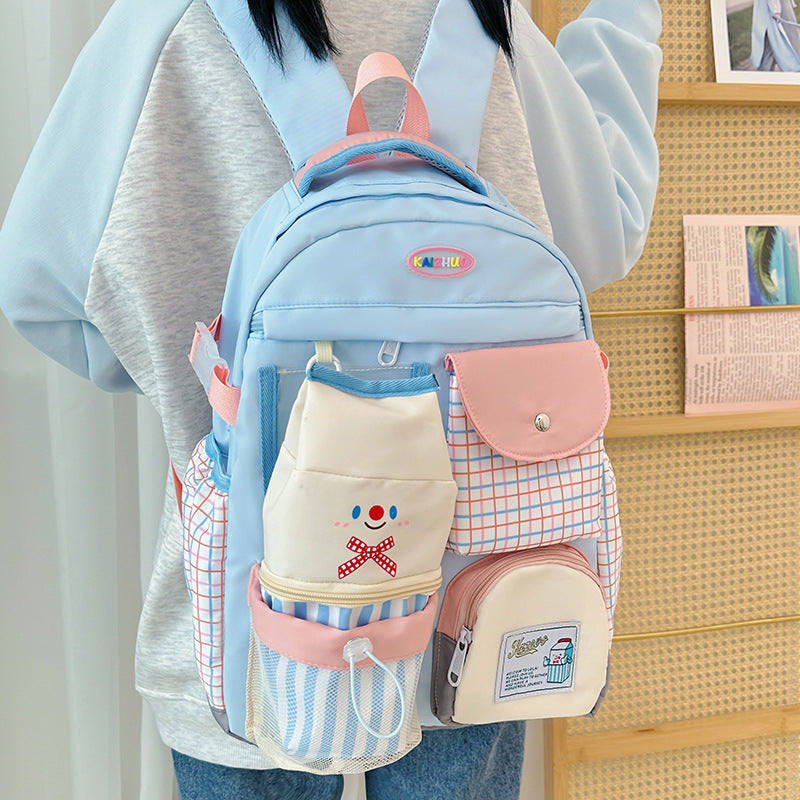 Lightweight Oxford Backpack with Multiple Pockets