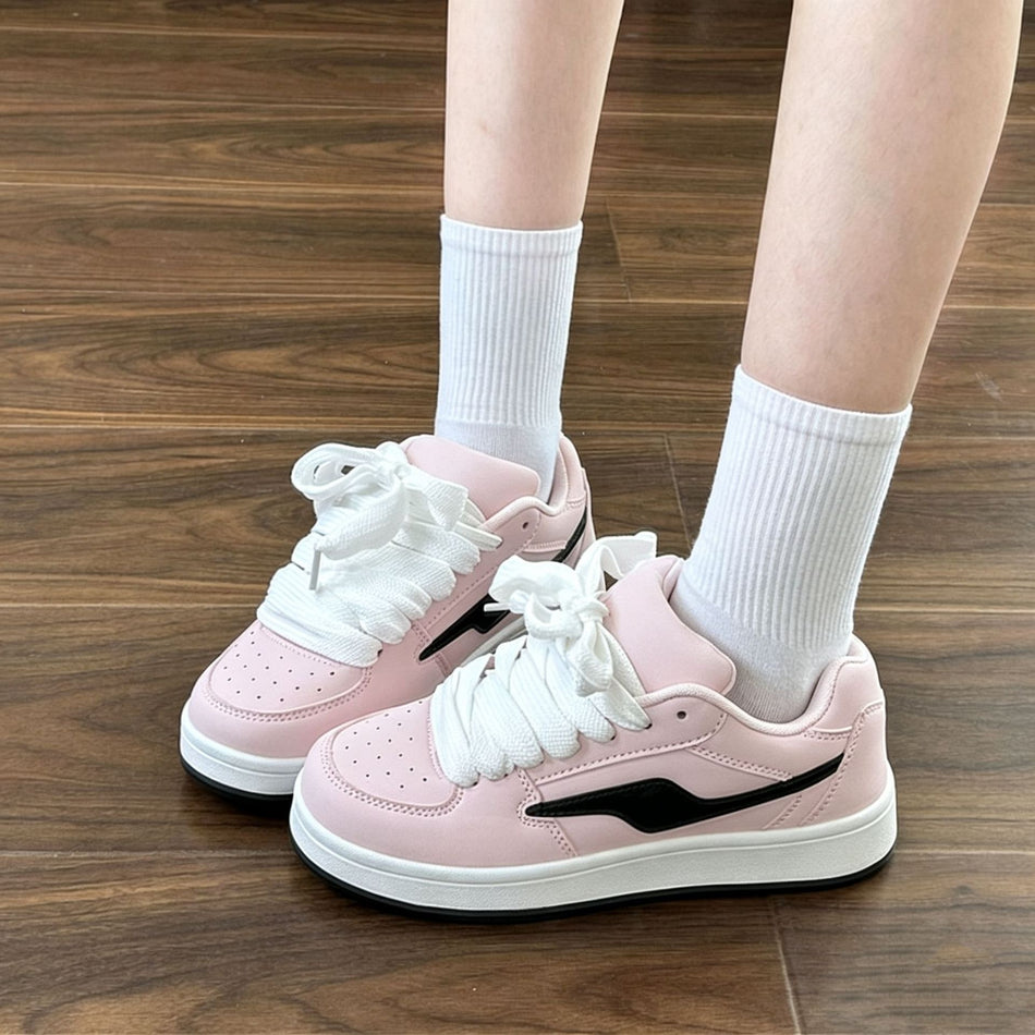 Women's Pink Platform Sneakers with EVA Insole