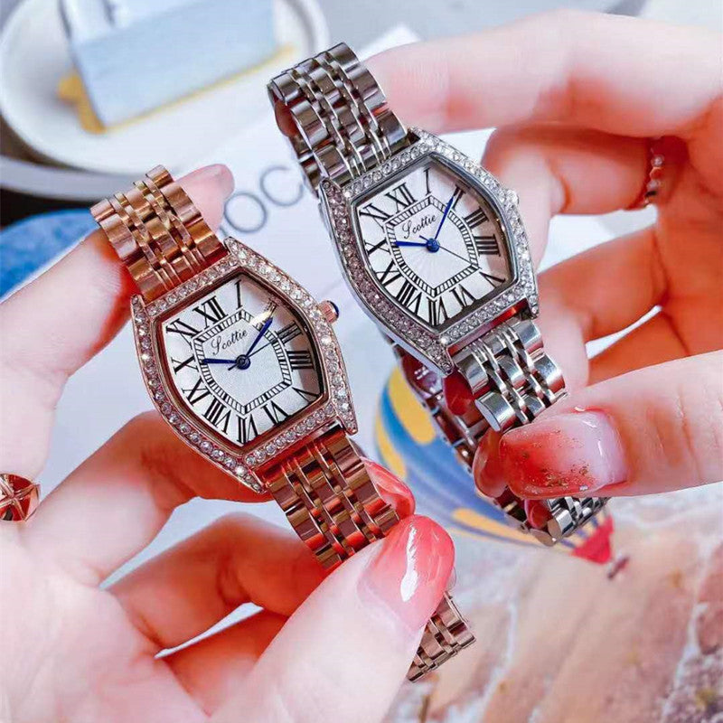 Elegant Stainless Steel Quartz Watch for Women