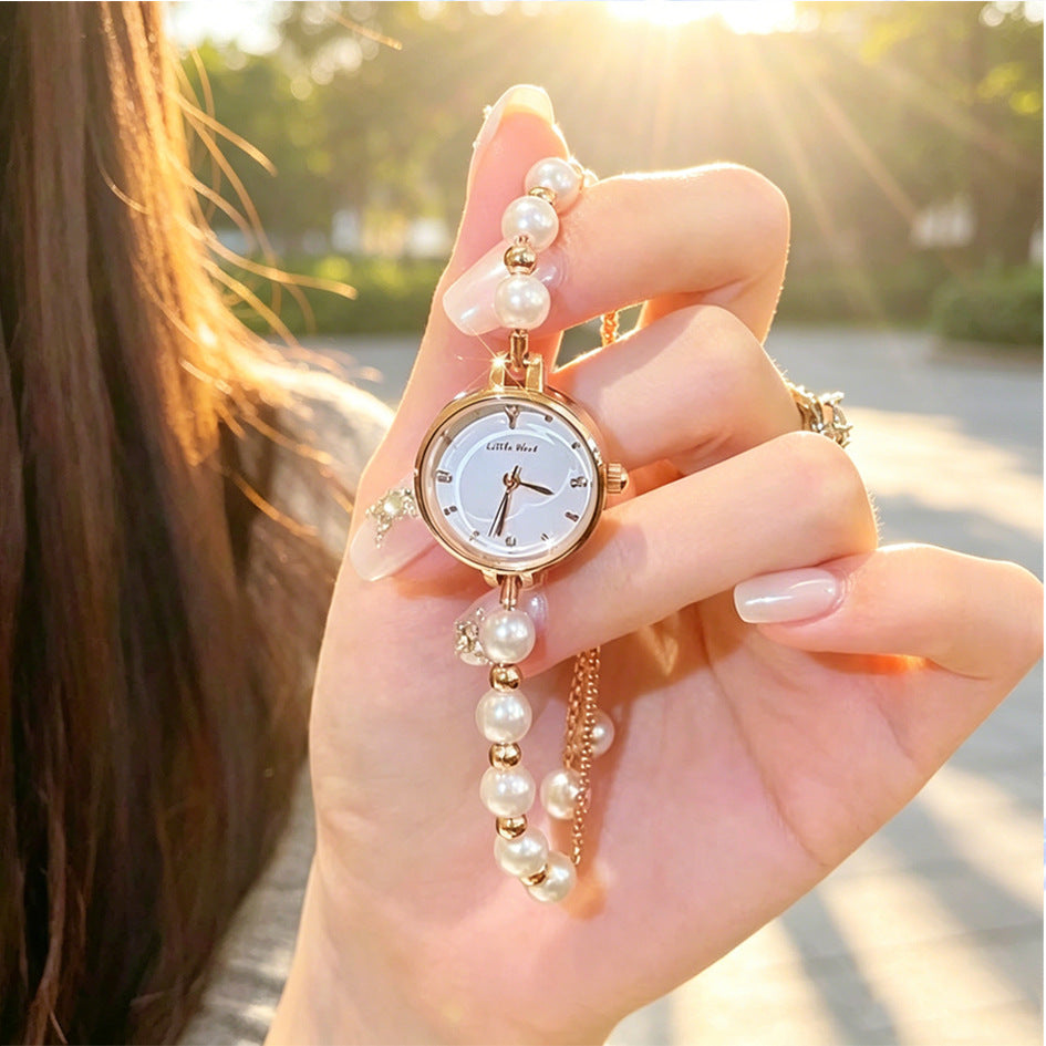 Pearl Bracelet Quartz Watch for Women