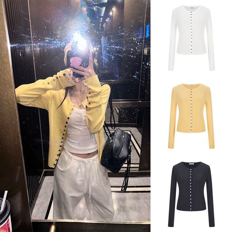Women's Korean Style Slim Fit Knit Cardigan