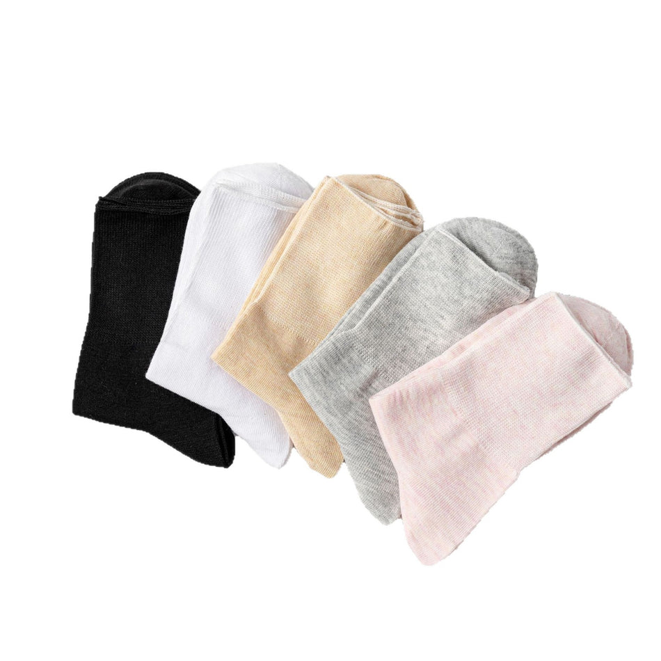 Premium Cotton Mid-Calf Socks 5-Pair Set