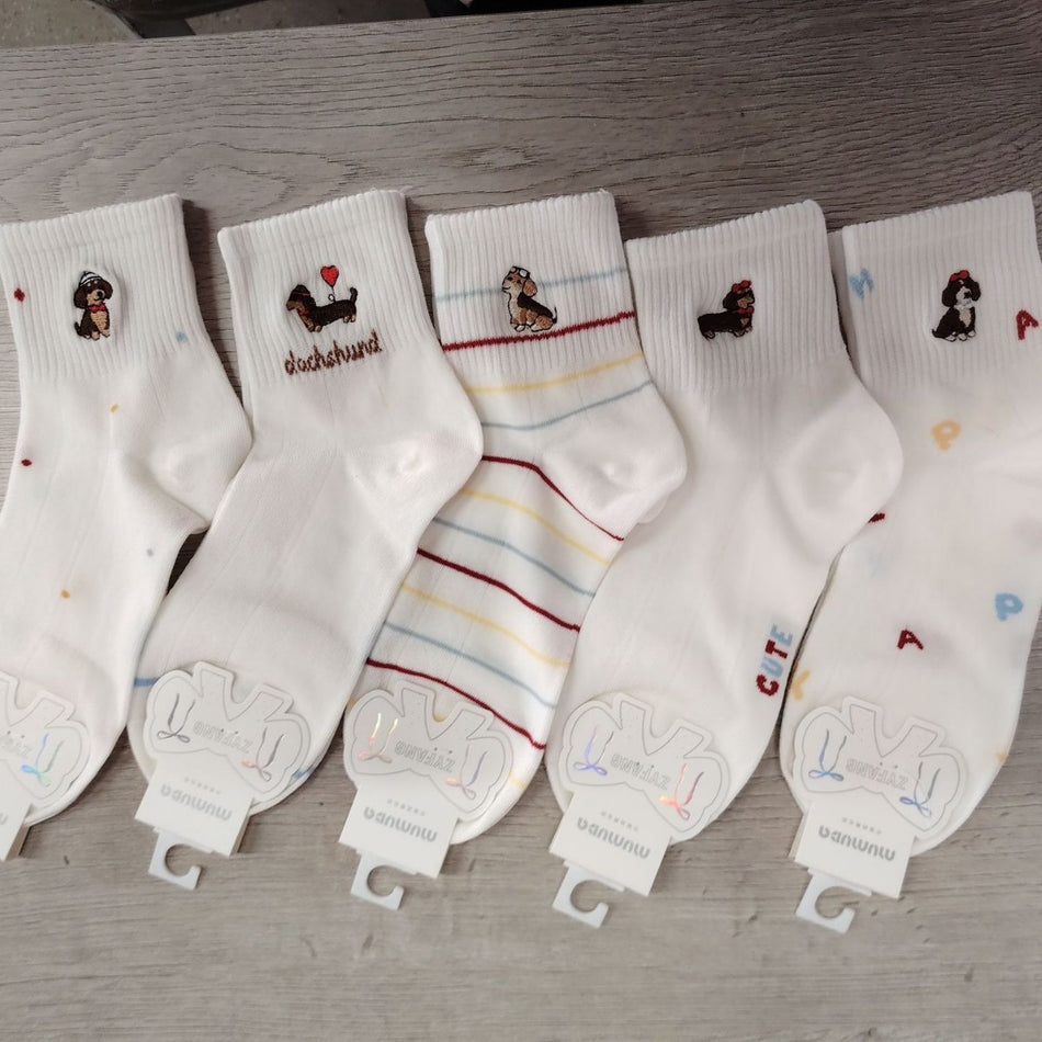 Women’s Velvet Ballet Style Soft Mid-Calf Socks-Pack of 5