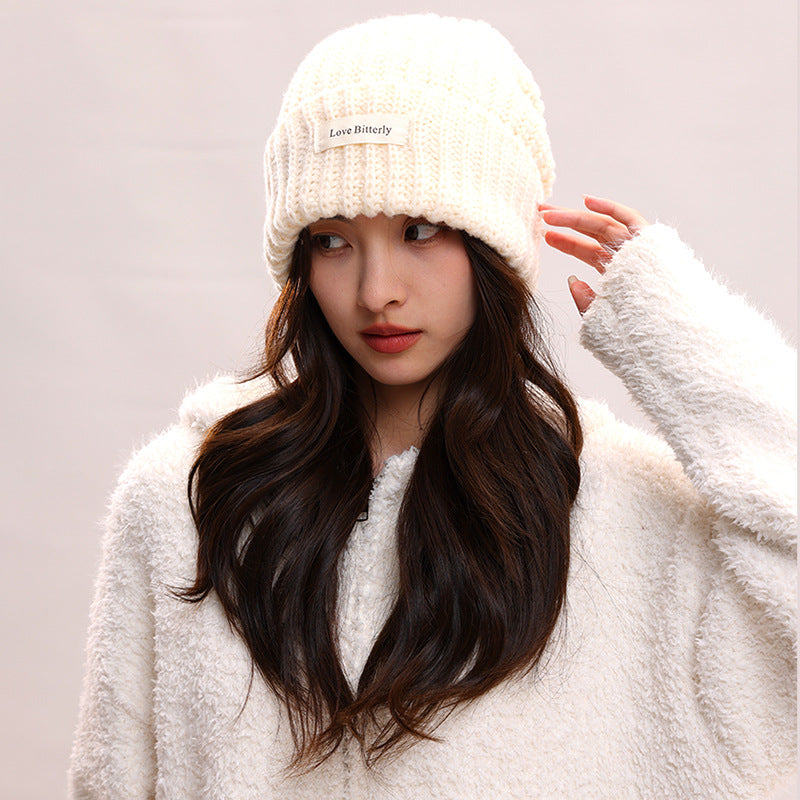 Women’s Oversized Wool Knit Hat with Ear Protection