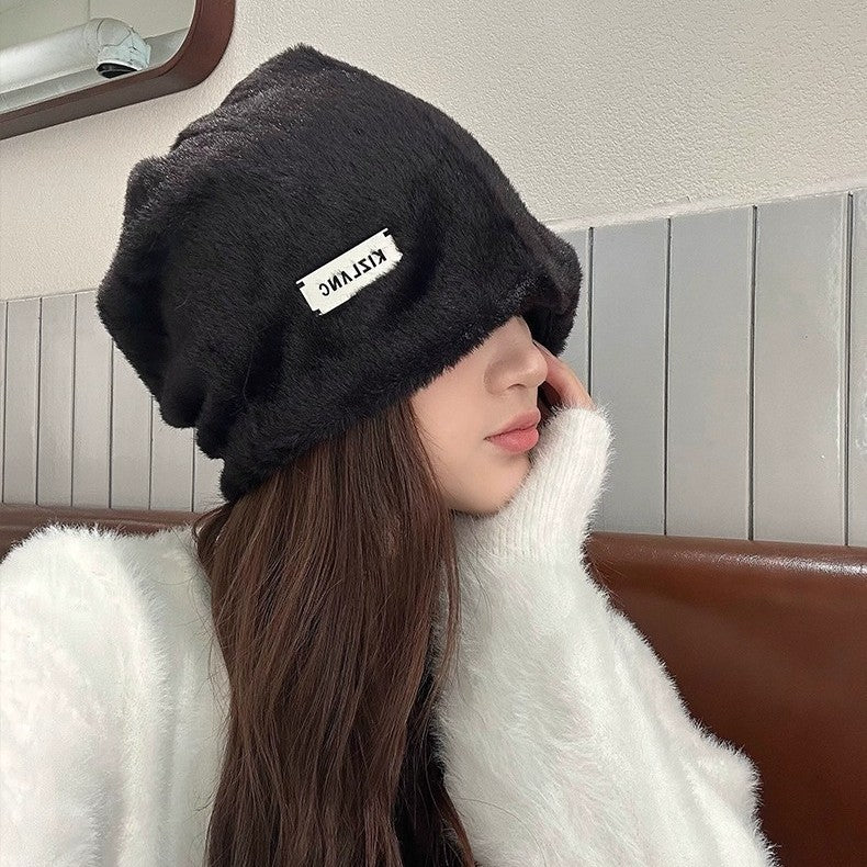 Women’s Plush Furry Knit Hat with Warm Ear Protection