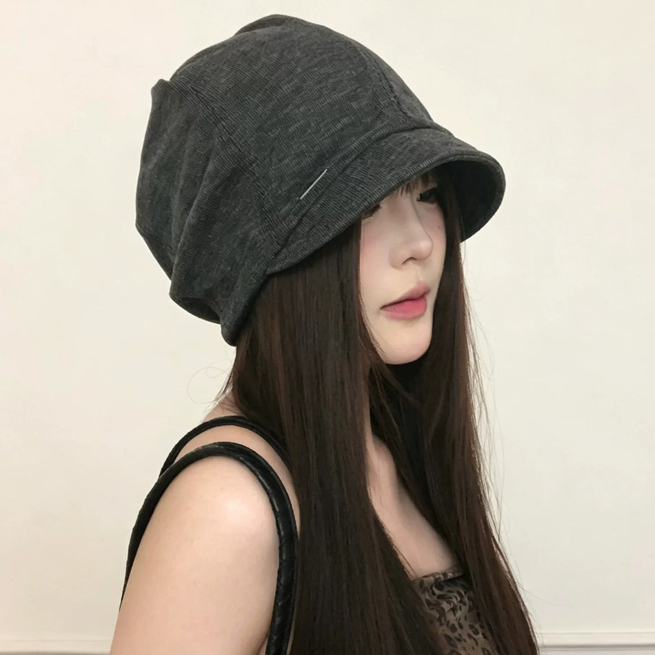 Women’s Korean Style Lightweight Breathable Pile Knit Hat