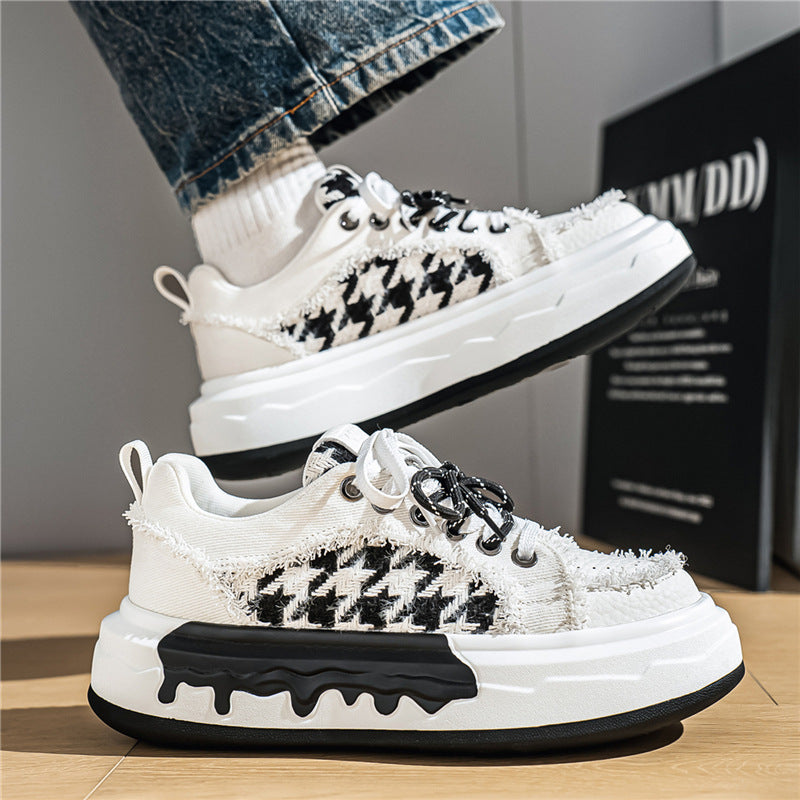Men's Canvas Sneakers, Ethnic Patchwork Casual Shoes