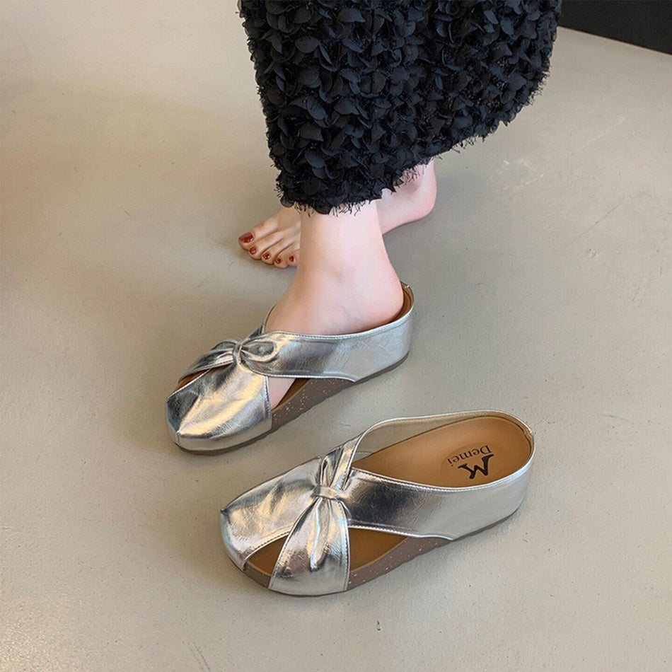 Women's Closed-Toe Sandals, Korean Style Baotou Slip-On Shoes