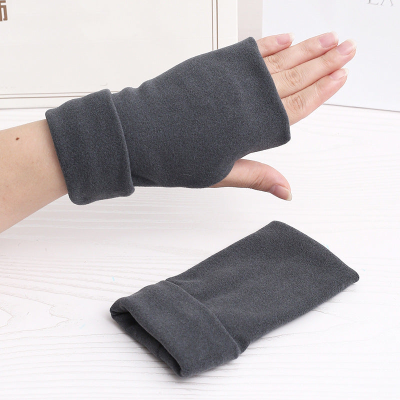 Warm Open-Finger Gloves for Women and Men Gaming Writing Typing