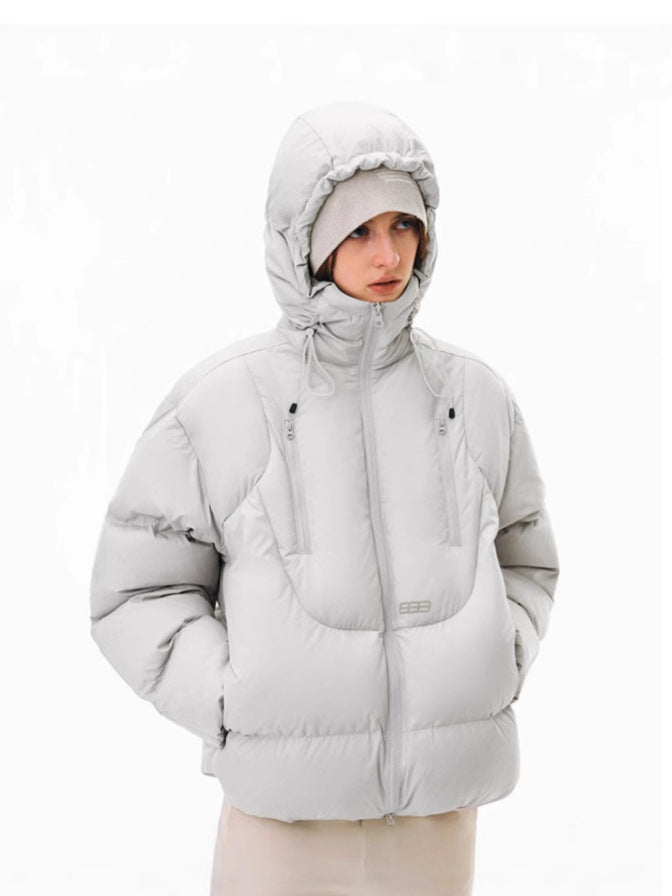 Unisex Short Cotton Padded Winter Jacket Loose Thickened