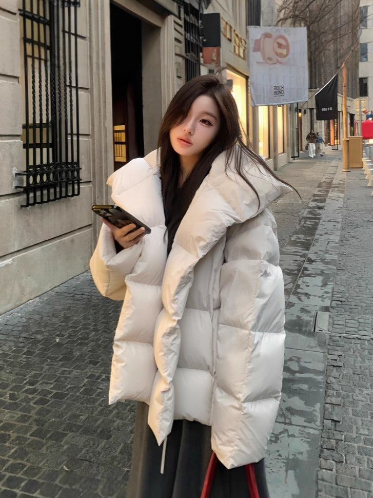 Women's Short Stand Collar Thickened Cotton Winter Jacket