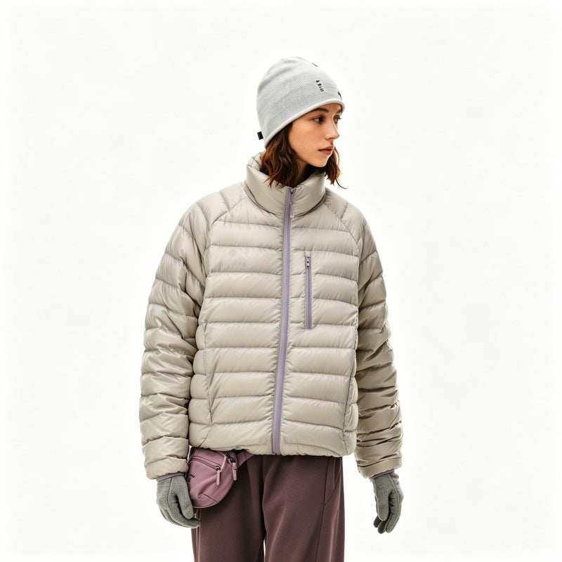 Unisex Korean Style Stand Collar Warm Cotton Padded Coat