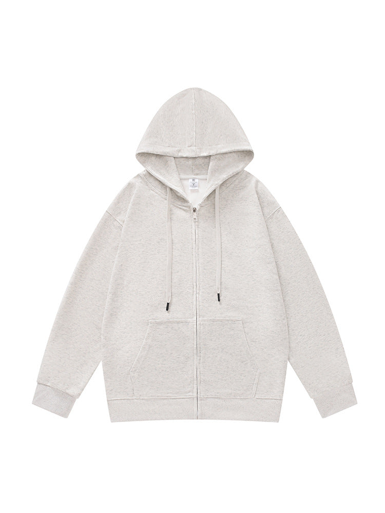 Unisex Knitted Hooded Sweatshirt with Zipper Pocket Design