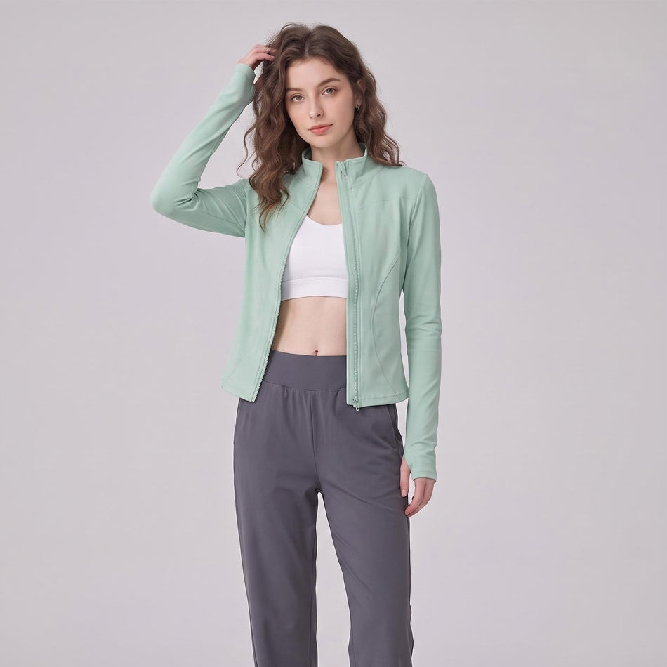 Women's Nylon Quick-Dry Stand Collar Running Yoga Jacket