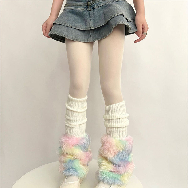 Women's Warm Plush Knitted Stacking Socks Japanese Style