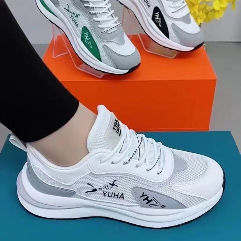 Unisex Breathable Mesh Fly Knit Low Top Sports Sneakers