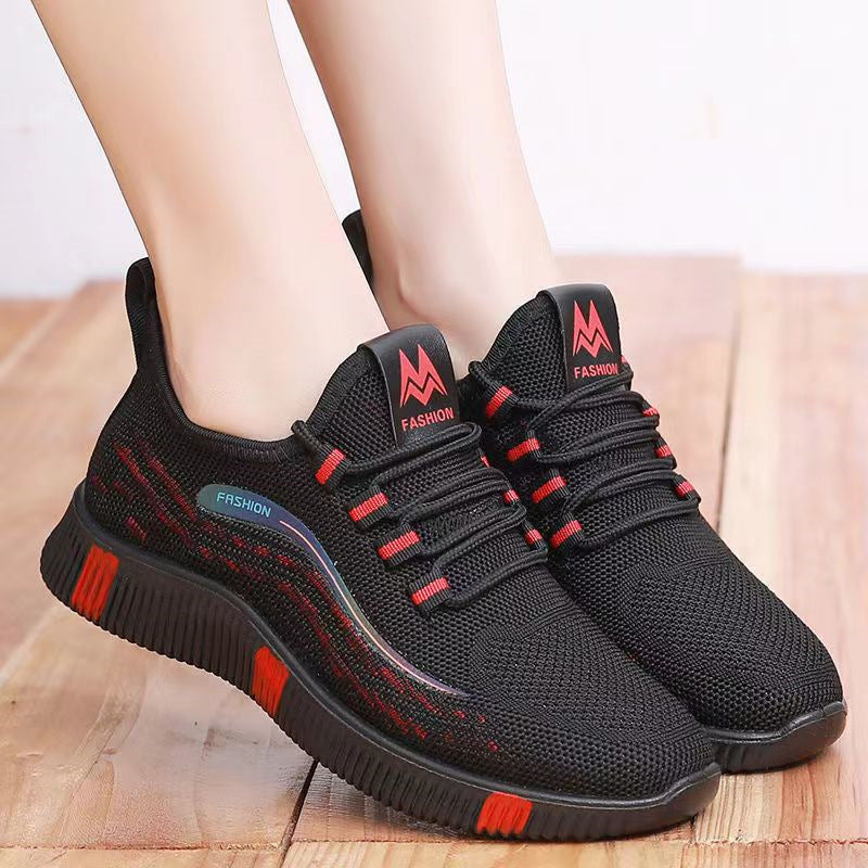 Women's Fly Knit Cloth Walking Shoes Soft Sole Non Slip