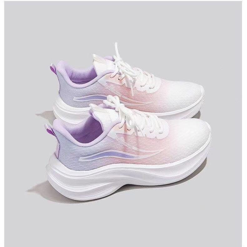 Women's Korean Style Gradient Mesh Breathable Running Shoes