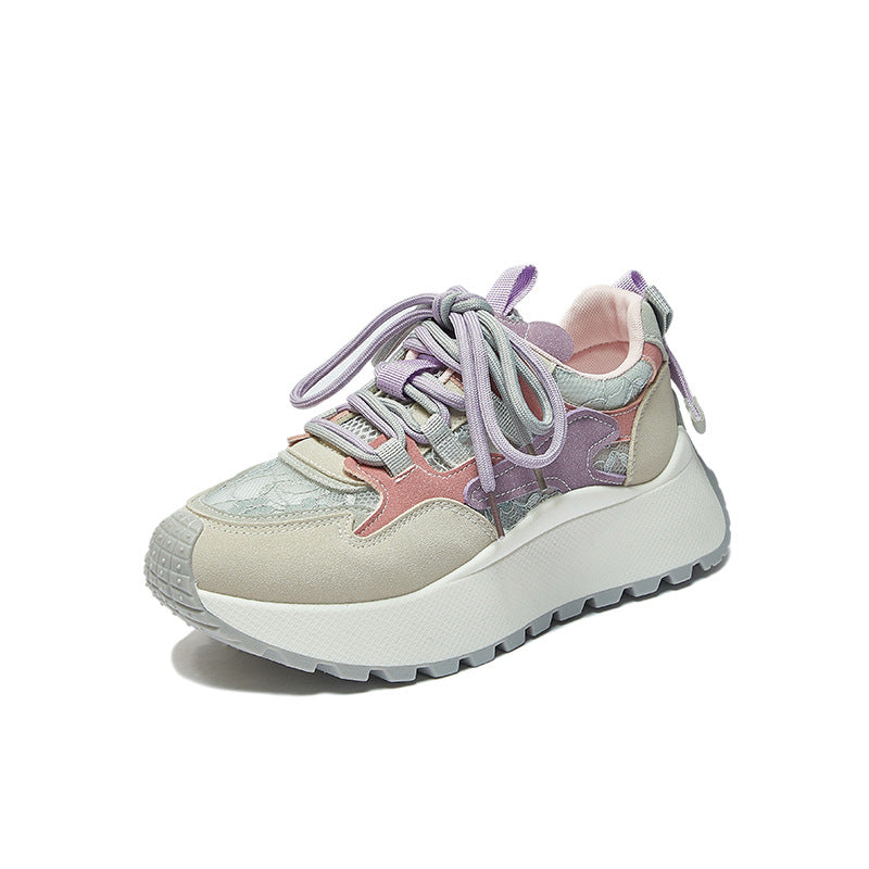 Women's Korean Style Mesh Breathable Height Increase Shoes