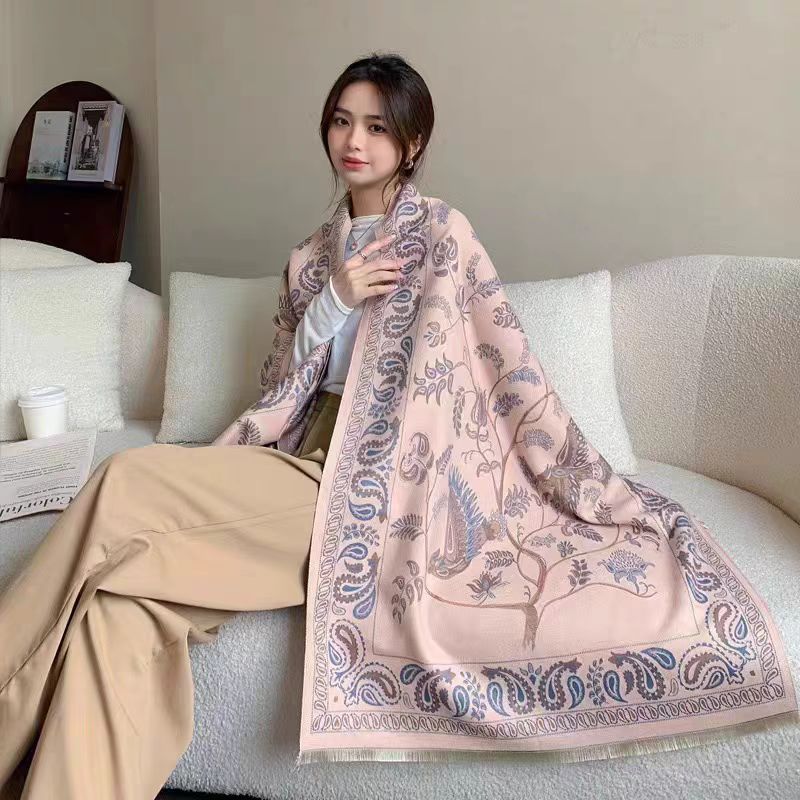 Women's Faux Cashmere Summer Office Shawl Scarf