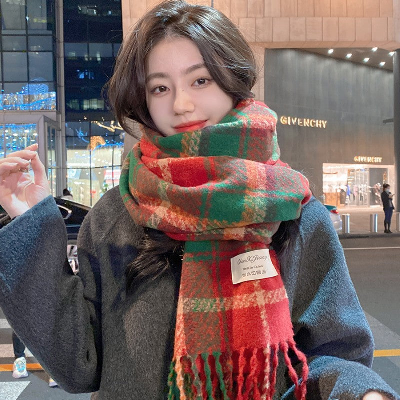 Retro Cashmere Style Long Warm Winter Shawl Scarf