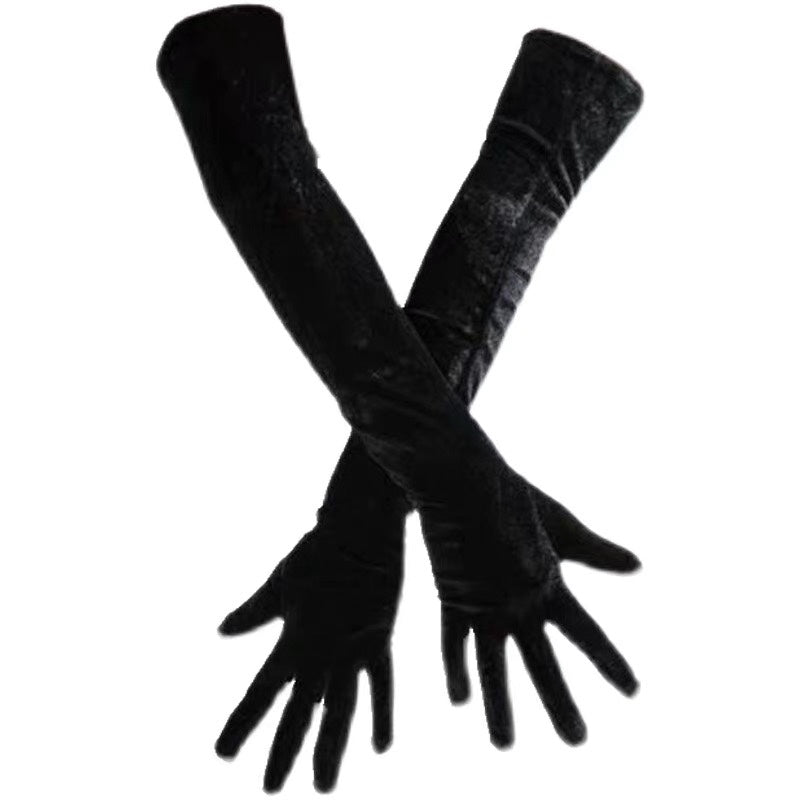 Women's Satin Long Elbow Wedding Evening Dress Gloves