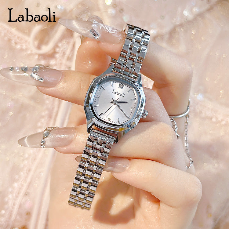 LaBaoli Women's Square Retro Quartz Watch with Steel Band