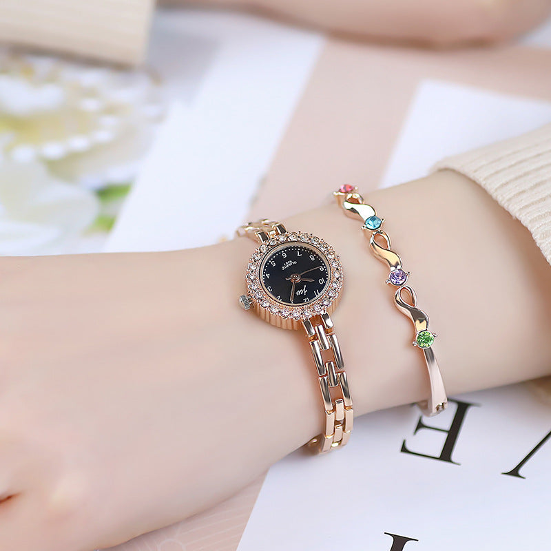 JW Women's Diamond Alloy Bracelet Quartz Watch for Students