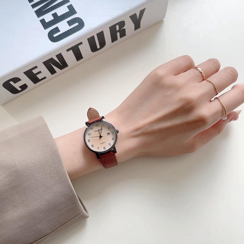 Women's Small Dial Quartz Watch for Students and Exams