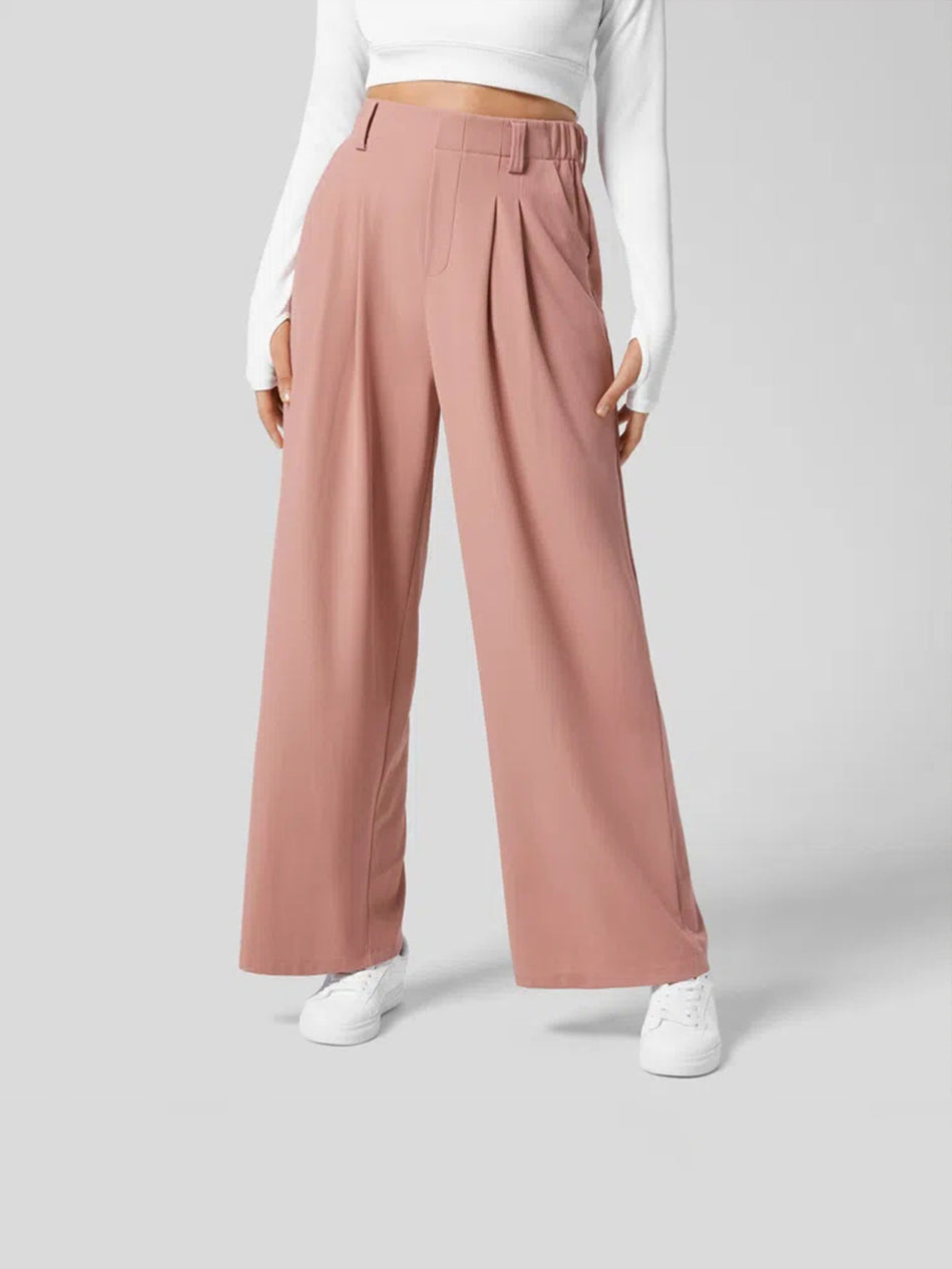 Women's Casual Knit Suit Pants with Loose Hip-Covering Fit
