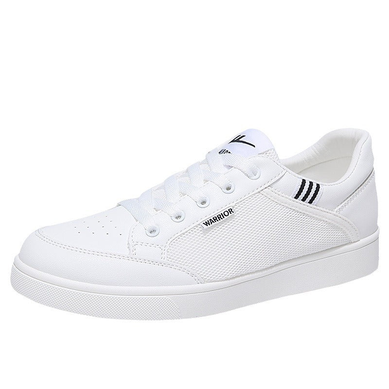 Women's Breathable Mesh White Sneakers with Pull-Back Design
