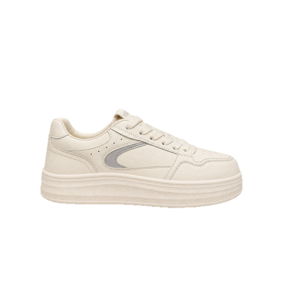 Women's Ultra-Light 3cm Soft-Bottom White Casual Shoes