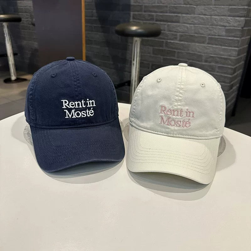 Women's Korean-Style Cotton Letter Embroidered Baseball Cap