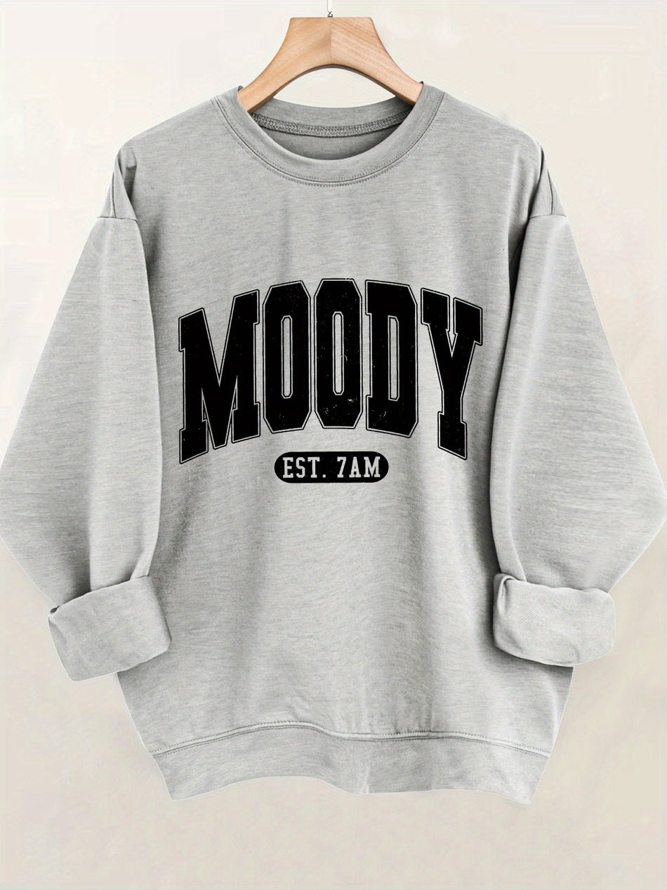 Women’s Cotton Letter Print Loose Fit Sweatshirt