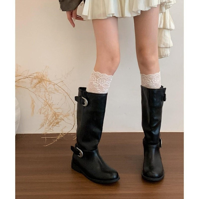 Women's Retro Suede Chunky Heel Fashion Boots