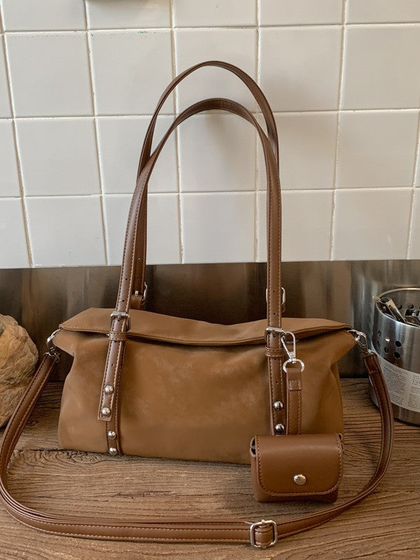 Women's PU Dumpling Shoulder Crossbody Bag