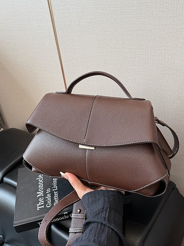 Women's PU Large Retro Square Shoulder Bag