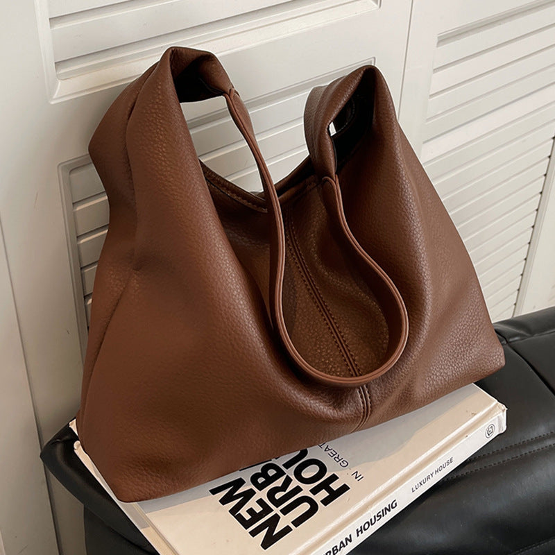 Women's PU Large Bucket Commuter Shoulder Bag