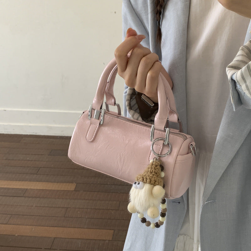 Women's PU Minimalist Bowling Shoulder Bag