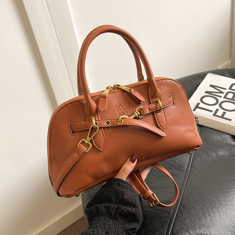 Women's PU Retro Shell Crossbody Shoulder Bag