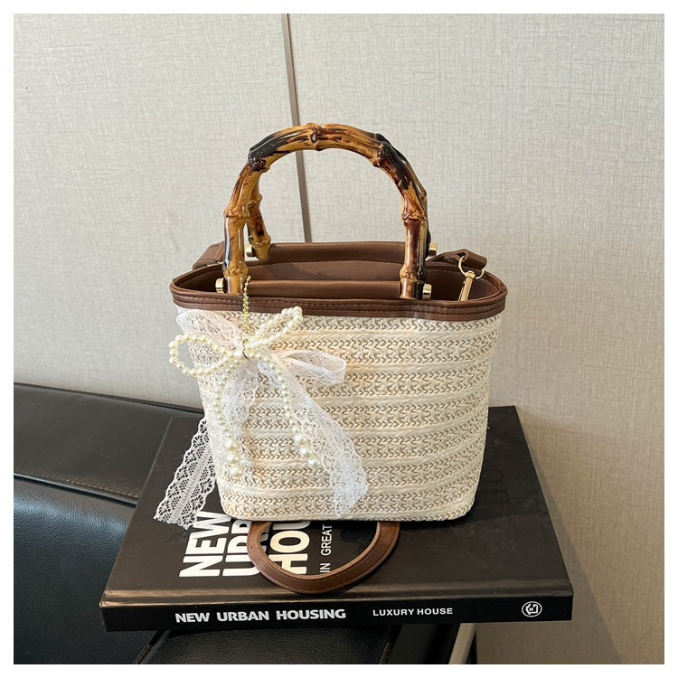 Women's Woven Straw Shoulder Crossbody Bag