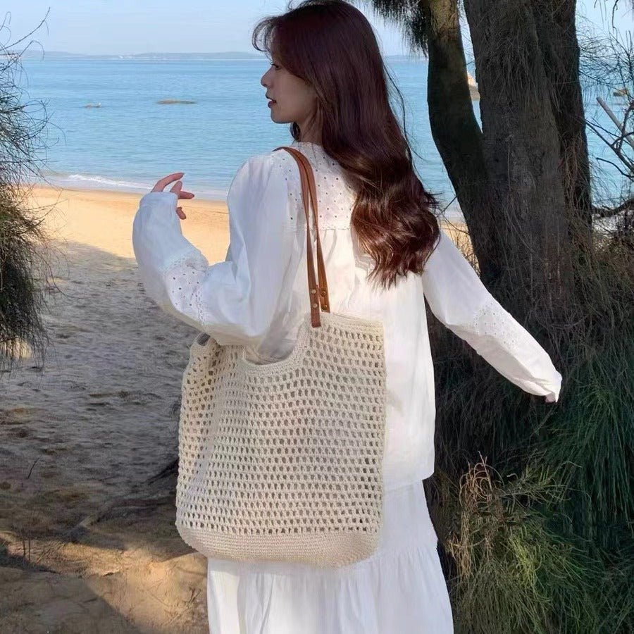 Women’s Woven Beach Tote Shoulder Bag