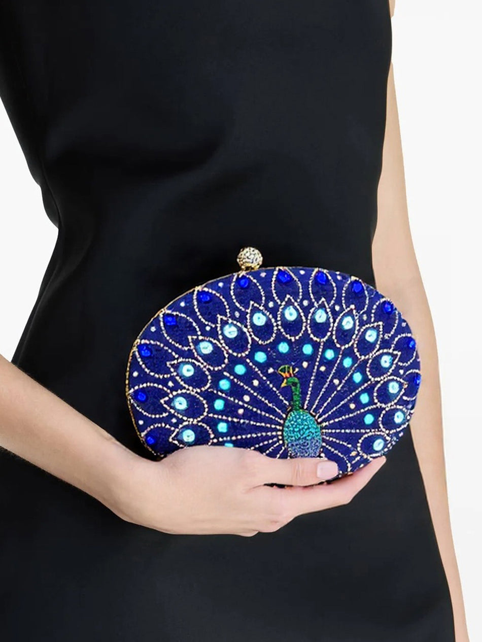 Women’s Diamond Oval Box Clutch Crossbody Bag