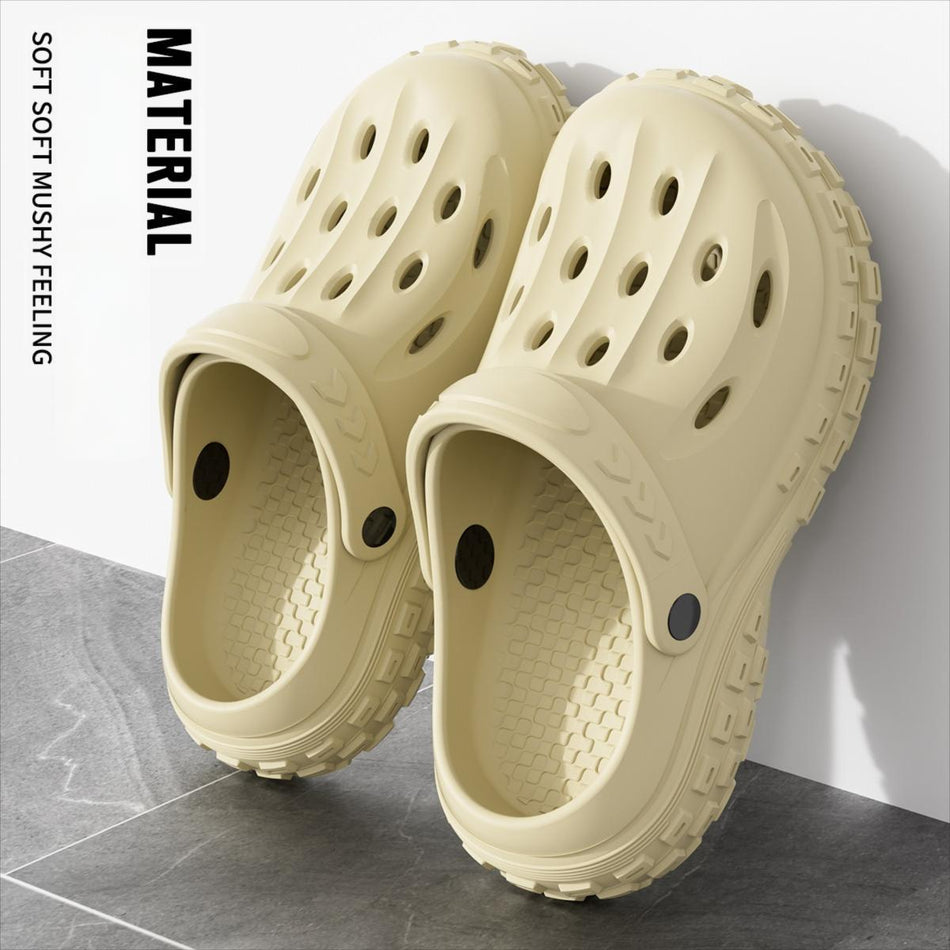 Men's EVA Croc-Style Sandals with Anti-Slip Sole and 3.5cm Heel