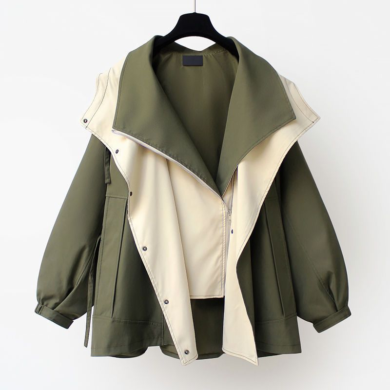 Title: Women's Waist-Cinching Hooded Mid-Length Autumn Trendy Jacket