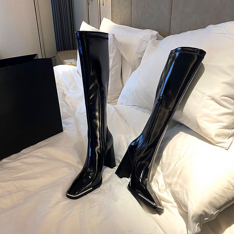 Women's Pointed Toe Knee-High Boots with 9.5CM Super High Heel