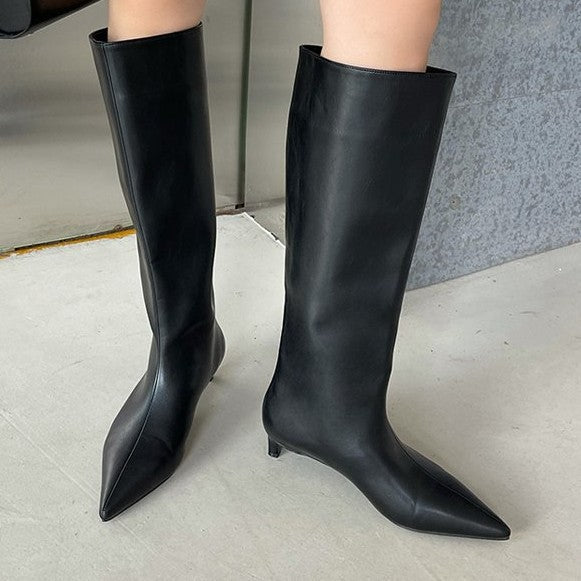 Women's Pointed Toe Knight Boots with Tapered 1–3CM Heel