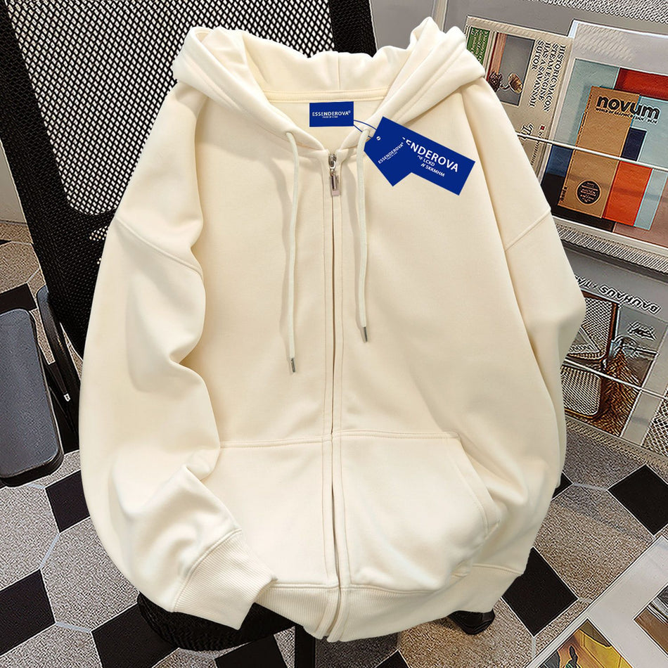 Women's Heavyweight Cotton Zip-Up Hoodie, Thin or Fleece-Lined