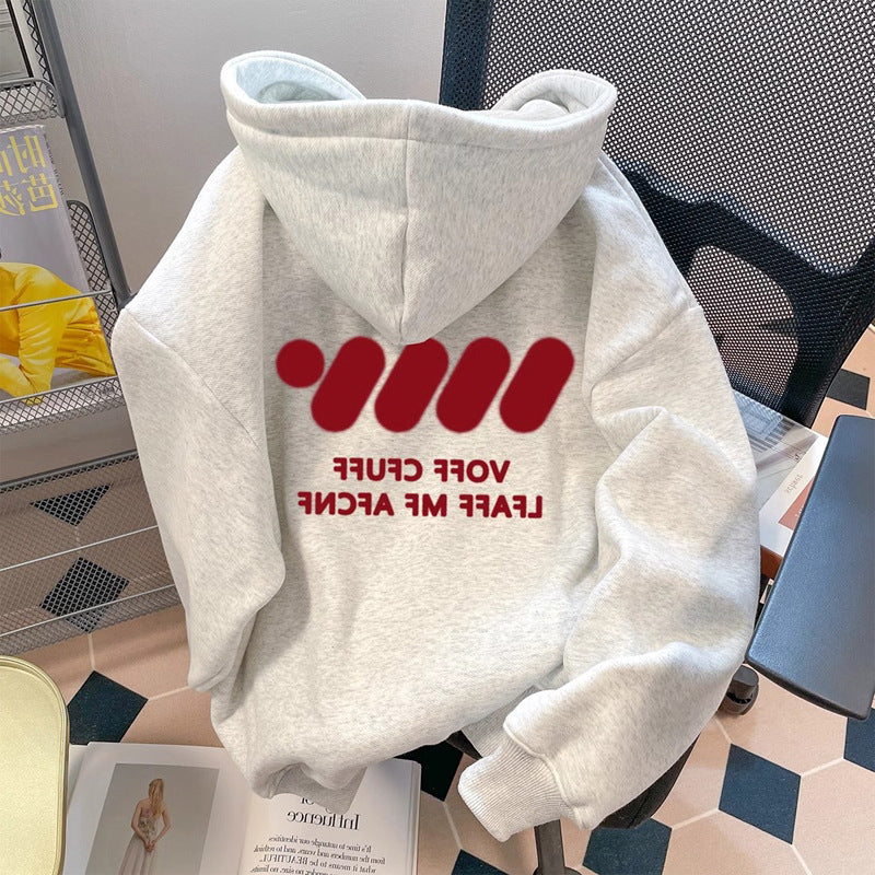 Couple's American Retro Hooded Fleece Autumn/Winter Trendy Sweatshirt
