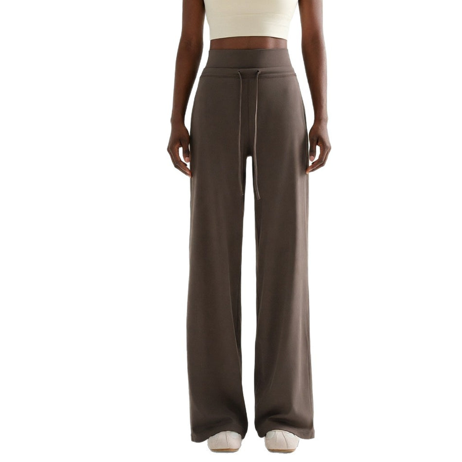 Women's High-Waisted Wide-Leg Pilates Pants in Stretch Nylon